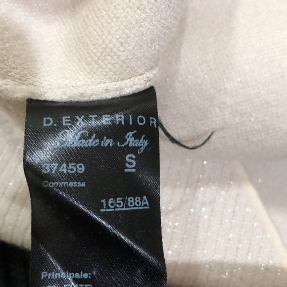 D. Exterior Bodycon Dress Size Small Pink Silver Metallic Glitter Wool Blend - Picture 12 of 12